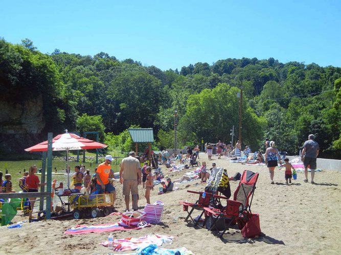 Beach at Austin Lake sees increased activity with pools closed